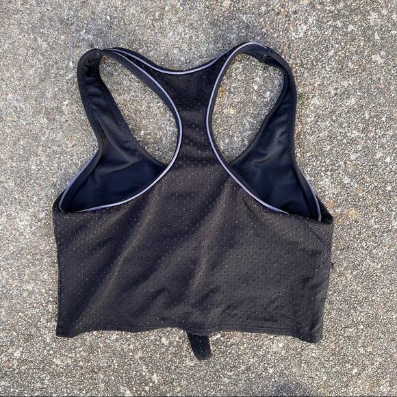 Victoria’s Secret PINK Ultimate Sports Bra black mesh long line over shelf bra - Picture 2 of 5